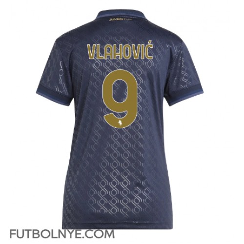 Camiseta Juventus Dusan Vlahovic #9 Tercera Equipación para mujer 2024-25 manga corta